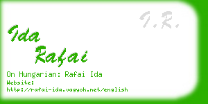 ida rafai business card